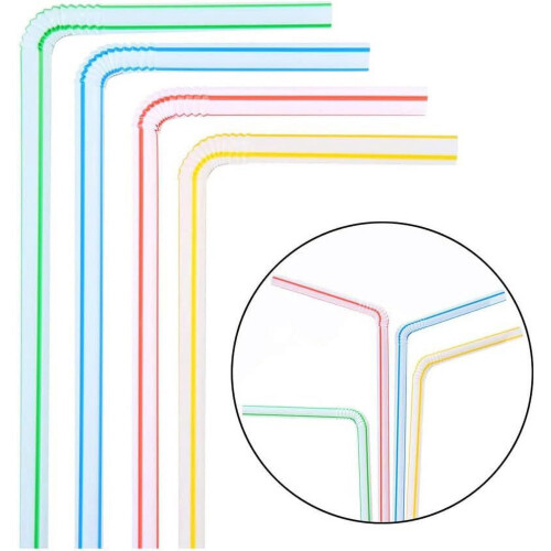 Flexibla PP-sugrör, 21 cm, storpack 1