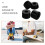 Zwarte PU skateboard pads voor verbeterde lagerstabiliteit (0,83 x 0,79 x 0,59 inch) 3