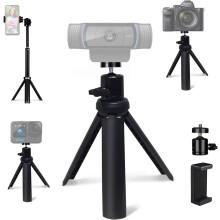 Lightweight Mini Tripod for Camera/Phone/Webcam – Extendable Stand, Compatible with Logitech C920, C922, C925e, C922x, C930e, C930, C615, Brio &