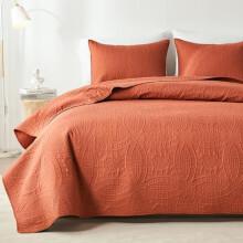Tweepersoons dekbedovertrekset, brandoranje ultrasoon behandeld dekbed, lichtgewicht zachte sprei, modern muntpatroon, 2-delig (1 dekbed + 1