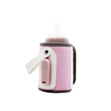 ACDANC Baby Bottle Warmer,Portable Design Usb Travel Milk Heat Keeper,Easy Operation Baby Bottle Keep Warmer,Pink