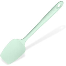 Lämmönkestävä silikoninen lusikka-lasta, 600F, 11.38in, joustava sekoitus- ja kaavintyökalu tarttumattomille keittoastioille (mintunvihreä)