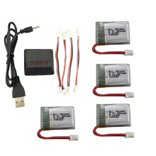 Kitchen 4PCS 3.7V 220mah Battery Combined with 4 and 1 Charger for Drone Toy