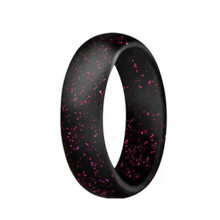 Flexibler Silikonring für Damen und Herren, Gummi-Ehering, weicher Ring, Größen 7-12-02red-8