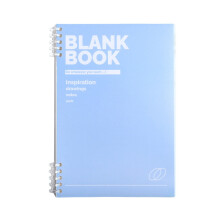 Cuaderno de espiral B5 con cuadrícula, 120 páginas y cubierta de plástico.