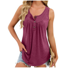Casual dames tanktop, effen, ronde hals, mouwloze camisole van zachte, elastische stof, comfortabel voor de zomer, thuis of dagelijks gebruik.