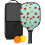 Σετ κουπιών Pickleball από fiberglass με λουλούδια και 2 μπάλες και τσάντα – Συμβατό με 1