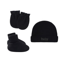3Pcs/Set Newborn Boys Hats Mittens 0-6 Months Cotton Baby Girls Nursery Beanie Fall Winter Infant Hat