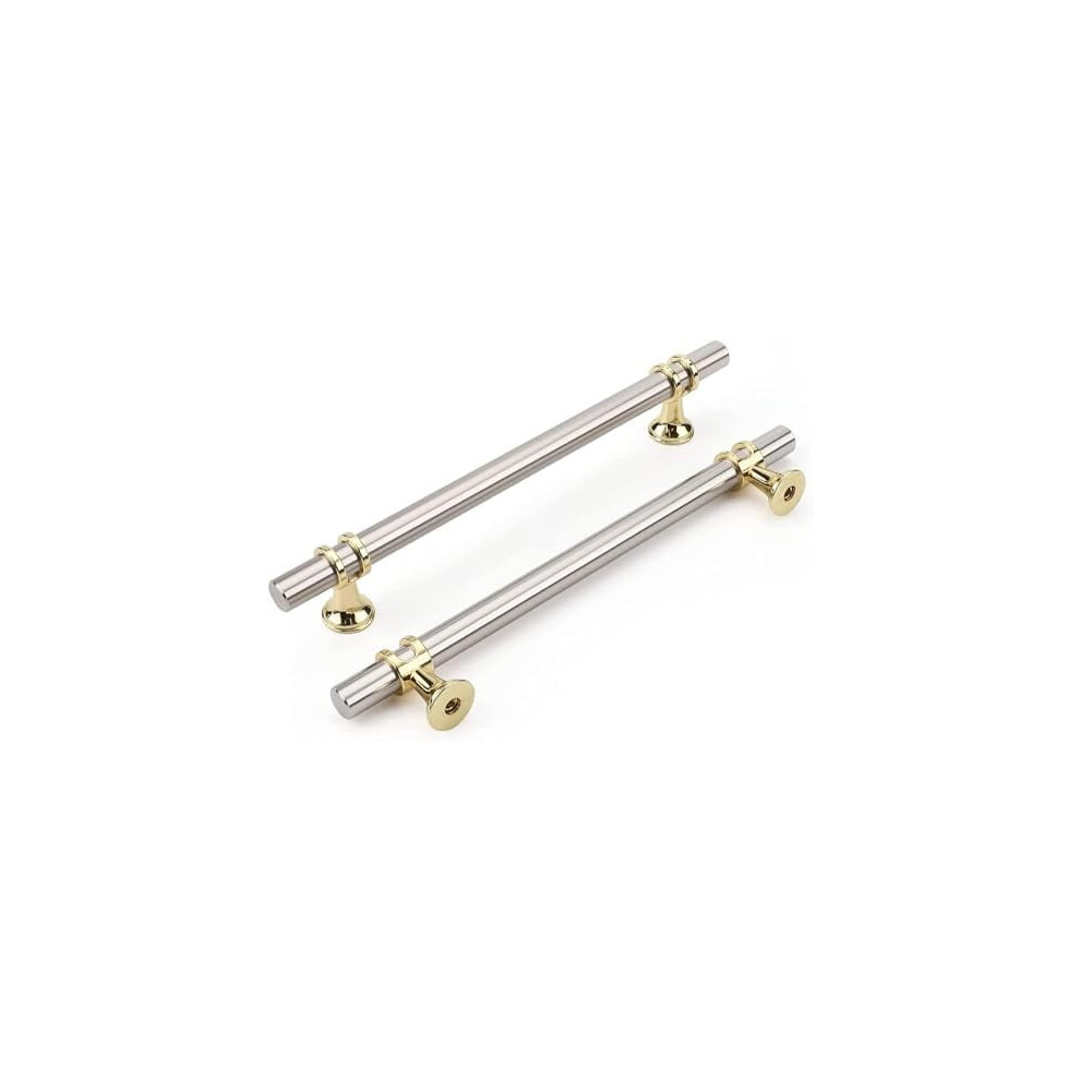 10-Pack Brushed Nickel Cabinet Pulls, 6.25" Center-To-Center, Compatible With Kitchen Cabinets 9180479301882