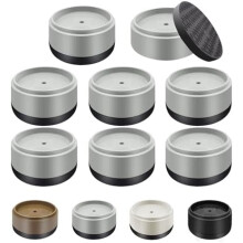 Heavy Duty Round Furniture Risers – 1"/2"/3"/4" Adjustable Bed Lifts for Desk, Table, Couch, Sofa, Chair, Fridge, Washer (1", Gray, 8 Pack)