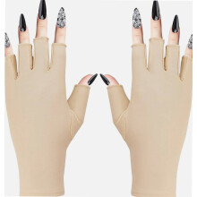 Guanti anti-UV, guanti per manicure in gel, guanti senza dita professionali per la protezione durante la manicure.