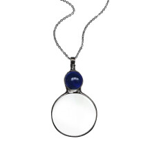 SSKFHGI Blauwe vergrootglas hanger ketting Vergrootglas hanger ketting Moederdag cadeau