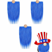 Gnome-skæg til håndværk – Faux Fur Precuts, håndlavede trækugler, kompatibel med påske, Halloween, jul, Valentinsdag, uafhængighedsdag