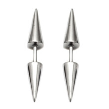 1 paar oorknopjes, fijn afgewerkt, damesaccessoires, draagbaar, unisex, dubbele klinknageloorbellen met spikes, geschikt voor in de kroeg of bij een