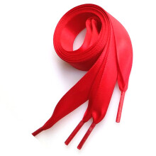 0.7m Pair Silk Ribbon Shoelaces for Fashion Shoes Flat Laces for DIY Shoe Decoration (Dark Red)