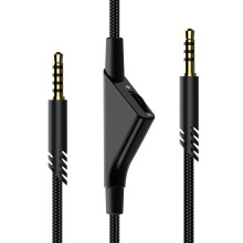 Braided Replacement Cable for Astro A40TR/A40/A10 Headsets – 6.5ft/2.0m with Volume Control (Black), compatible with Astro A40/A10