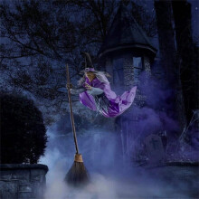 Japceit Halloween-rekvisiitta Puutarhan lentävä noita Kauhu Lentävä noita Pihakoriste Lentävä noita, Halloween Sisäkoristeet