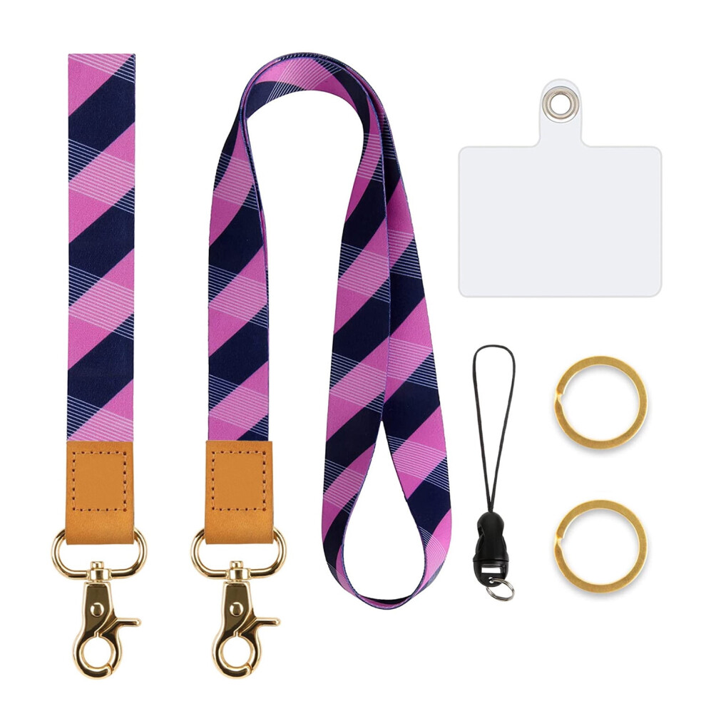 Versatile Phone Lanyard Set: Adjustable Crossbody/Wrist Strap, 2 Tether Tabs, Universal Fit – Compatible With Iphone Cases, Id Badges & More 9353595472273