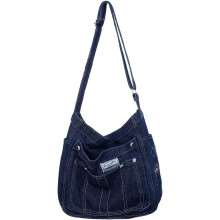 Džínsová crossbody kabelka pre ženy, veľká kabelka cez rameno, taška cez rameno, retro taška na bežné nosenie do práce a na cesty.