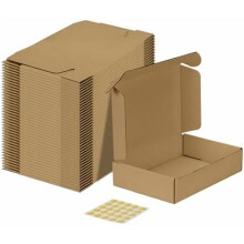9x6x2 Inches Shipping Boxes Pack of 40, Small Corrugated Cardboard Box for Mailing Mailer Packing, Brown