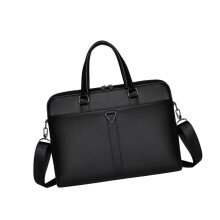 Mens Business Bag, Briefcase Crossbody Bag Shoulder Bag for Outdoor Business Trip PU Black