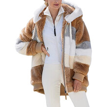 Manteaux d'hiver grande taille pour femmes, surchemise ample à empiècements et poches – Idéale pour l'automne/hiver