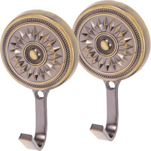 2 Pcs Vintage Decor Magnetic Curtain Rod Wall Mounted Clothes Rack Drapery Hook Holder Fashion