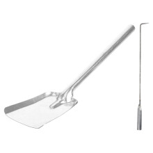 Worgeous Fireplace Poker, Tongs, Shovel & Log Grabber Set – Indoor/Outdoor Camping Tools, Silver, compatible with standard fireplaces