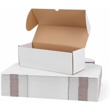 12x4x4 Small Shipping Boxes set of 25, White Corrugated Cardboard Box 12''L x 4''W x 4'' H for Mailing Packing Shipping