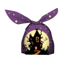 MOQIN Sacchetti per dolcetti di Halloween (50 pezzi), 3 modelli con laccetti, compatibili con articoli per feste e regali di Halloween