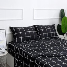 Ensemble de draps 4 pièces - Taille double - Draps en microfibre douce et résistante, poches profondes, résistants aux taches, à la décoloration