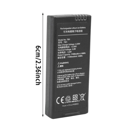 Tello Quadcopter-batteri 1100mAh 3.8V 2
