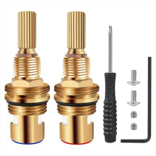 Rollbacks & More Brass1-001 & 1-002 Keramische klep - Vervangingsset, Warm/Koud Breedstraalkraan - Cartridges