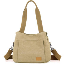 Dámska plátená kabelka, malá taška cez rameno, pracovná crossbody taška s viacerými vreckami