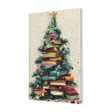 Tableau sur toile Sapin de Noël 40 x 60 cm – Décoration intérieure moderne pour salon, bureau, salle de bain – Compatible avec les thèmes de