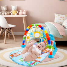 Tapete de atividades com piano e 5 brinquedos encaixáveis