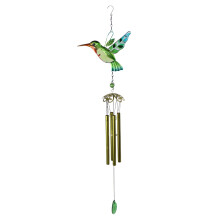 Carillon éolien colibri, décoration extérieure, accessoire cadeau pour un anniversaire ou la fête des mères, ornement mélodieux pour jardin ou