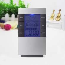 Worgeous Wall Clock with Thermometer and Humidity Monitor White Multi-function Indoor Temperature Gauge 1 PC