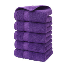 Lot de 5 serviettes de toilette jacquard 100 % coton – Douces, absorbantes, agréables pour la peau, idéales pour la salle de bain, le spa et la