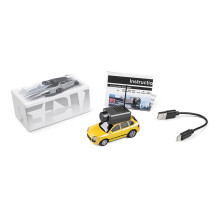 Mini coche teledirigido WL con cámara HD, luces LED, control por aplicación, 3 velocidades, autoestabilización giroscópica – Compatible con 27