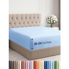 Drap-housse extra profond pour matelas Queen – Convient aux matelas de 45 à 60 cm d'épaisseur, ultra doux, infroissable et résistant à la