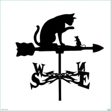 Homoyoyo Stainless Steel Lawn Weathervane Outdoor Garden Ornament Decorative Practical 1 Piece