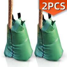 Sacs d'arrosage pour arbres, système d'irrigation goutte à goutte réutilisables, robustes et à diffusion lente, en PVC, 20 gallons (2 pièces).