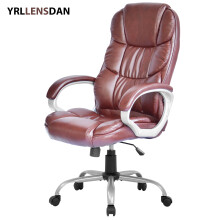 Executive Office Chair, Big & Tall, Leather, High Back, 300 lbs Capacity, Brown