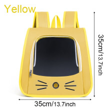 Bolsa transportadora para gatos, mochila portátil de viaje para exteriores para gatos y perros pequeños, transparente y transpirable.