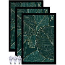 Ensemble de 3 cadres photo noirs, 30 x 45 cm, pour photos, affiches, certificats – Affichage horizontal/vertical, cadres haute transparence pour
