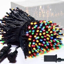 Kerstverlichting met 8 standen en 250 led's, 28 meter lange, waterdichte groene kabel, geschikt voor binnen/buiten, kerstboom, feestjes, tuin- en