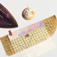 Hittebestendige zoomliniaal, naailiniaal, patchworkliniaal, draagbare hittebestendige quiltgeleider, naailiniaal, naaibenodigdheden voor pers, droog