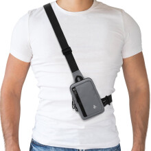 Malá crossbody taška pre mužov a ženy, mini sling bag cestovná taška na behanie, telefón, denný batoh, tašky cez rameno s kľúčenkou