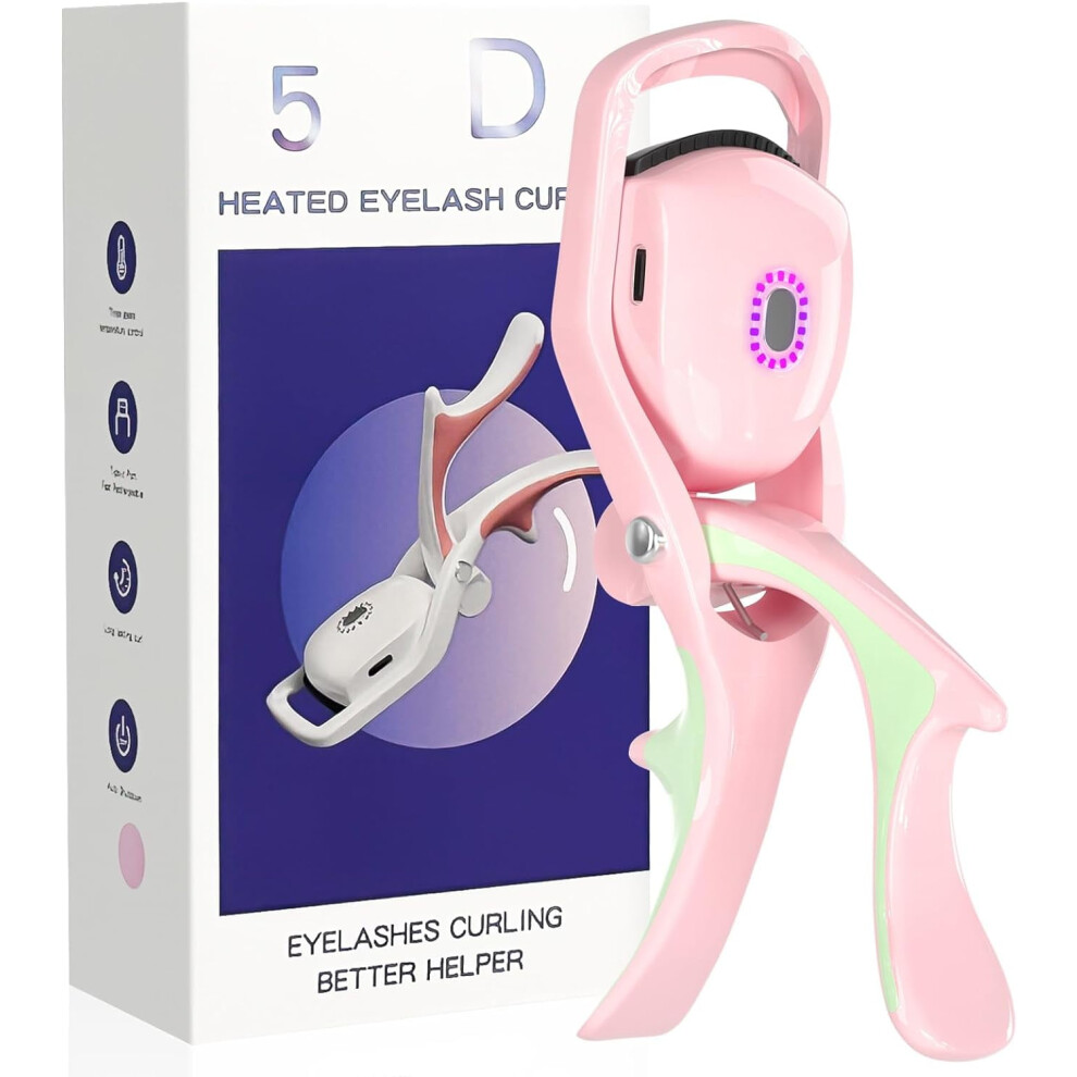Heated Eyelash Curler â Rechargeable Electric Eyelash Curler, Long-Lasting Heated Lash Curler